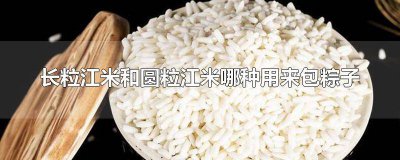 ​长粒江米可以包粽子吗 包粽子圆江米和长江米的区别