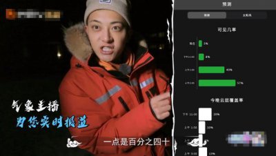 ​黄子韬录节目看到了北极光，有谁注意他的眼神？跟牛眼差不多大