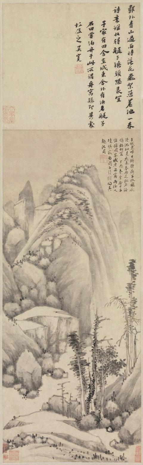 他是明代中期文人画“吴派”的开创者，明四家之一！