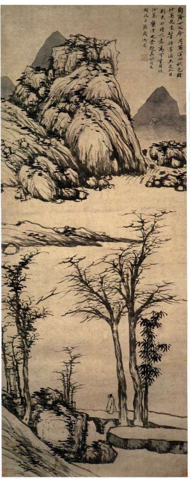 他是明代中期文人画“吴派”的开创者，明四家之一！