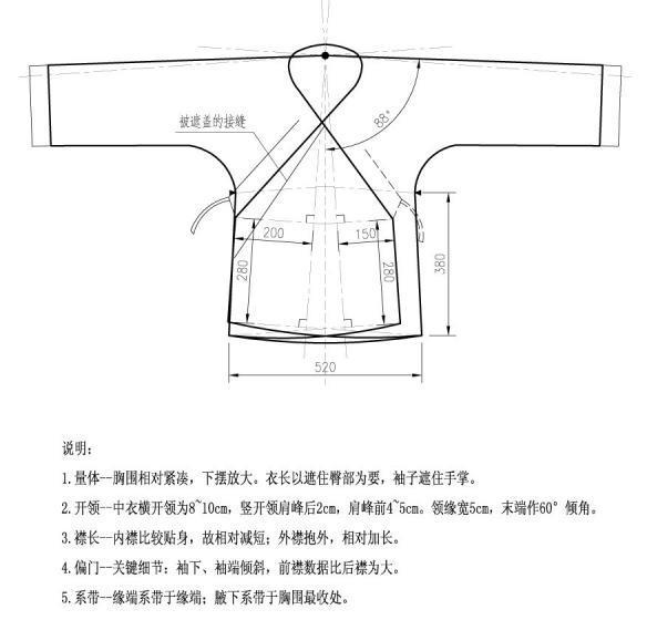 汉服制作图纸，爱好传统服饰的看过来