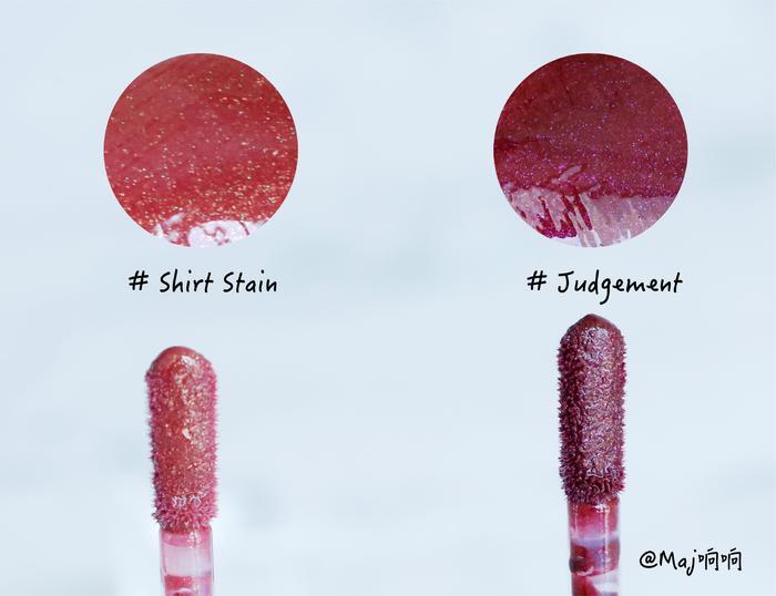 HEDONE七宗罪唇釉   
Shirt Stain欺骗 &Judgement偏见 

这一个系列