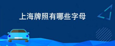 ​上海牌照有哪些字母