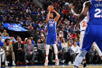 ​终于等到你！本·西蒙斯命中职业生涯首记三分