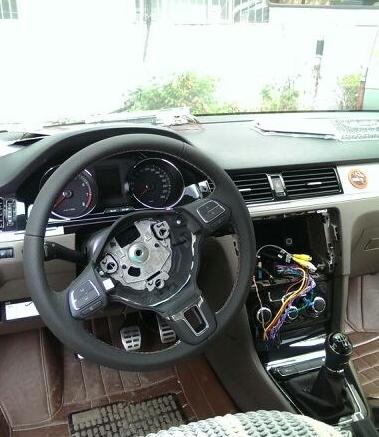 宝来多功能方向盘改装，新宝来方向盘改装教程-