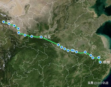 ​K392次列车由杭州至西宁，途经合肥、西安，耗时30小时