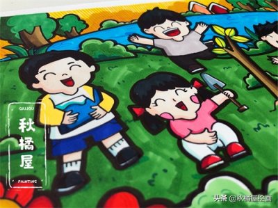 ​五分钟教你画一幅“植树节”题材的儿童画