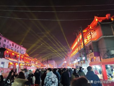 ​邢台春节盛宴：清风楼前的灯光秀魔法