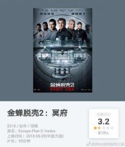 ​金蝉脱壳2已经上映3天，豆瓣评分才3.2，真的有那么难看吗？