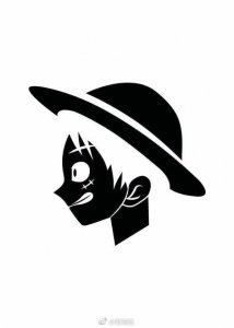 ​一组海贼王黑白剪影头像