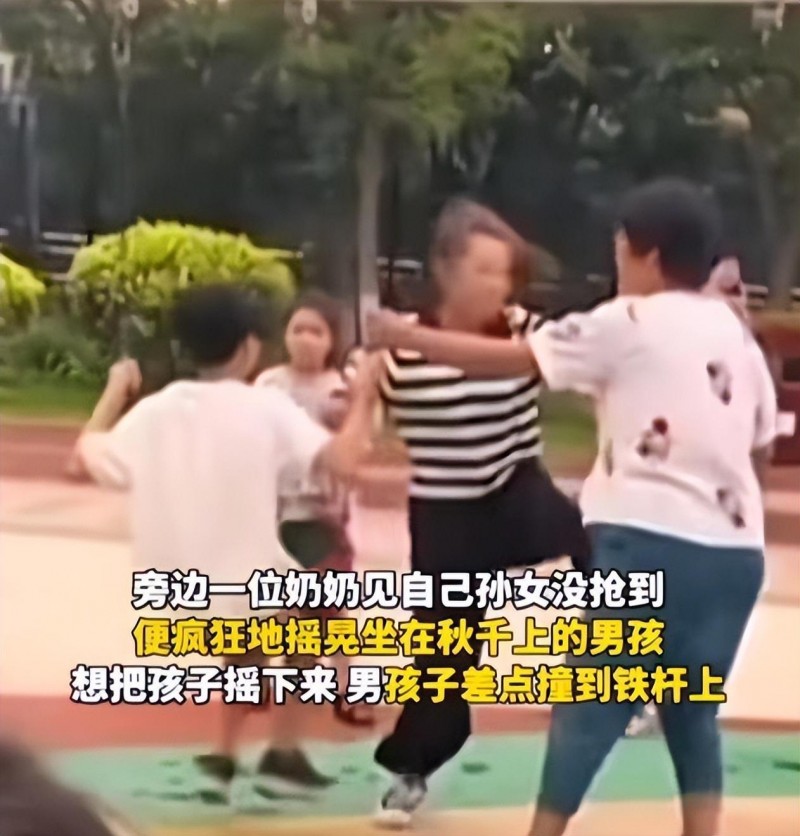 秋千门事件完整照片（两个小孩抢秋千事件）