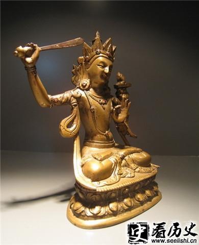 文殊菩萨手持法器像