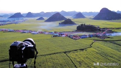 ​春天的罗平是最美的油菜花海，看油菜花一定要去金鸡岭、螺丝田