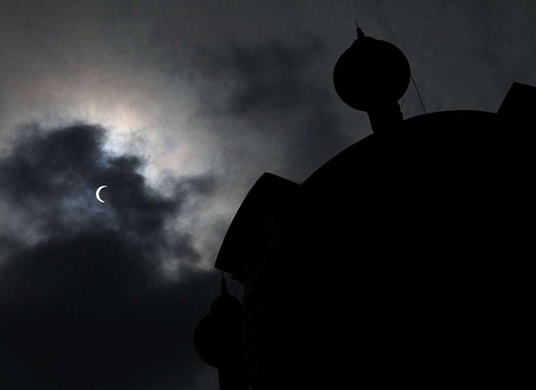 一组图看世界各地日偏食,罕见的奇景,你在的地方出现了吗?