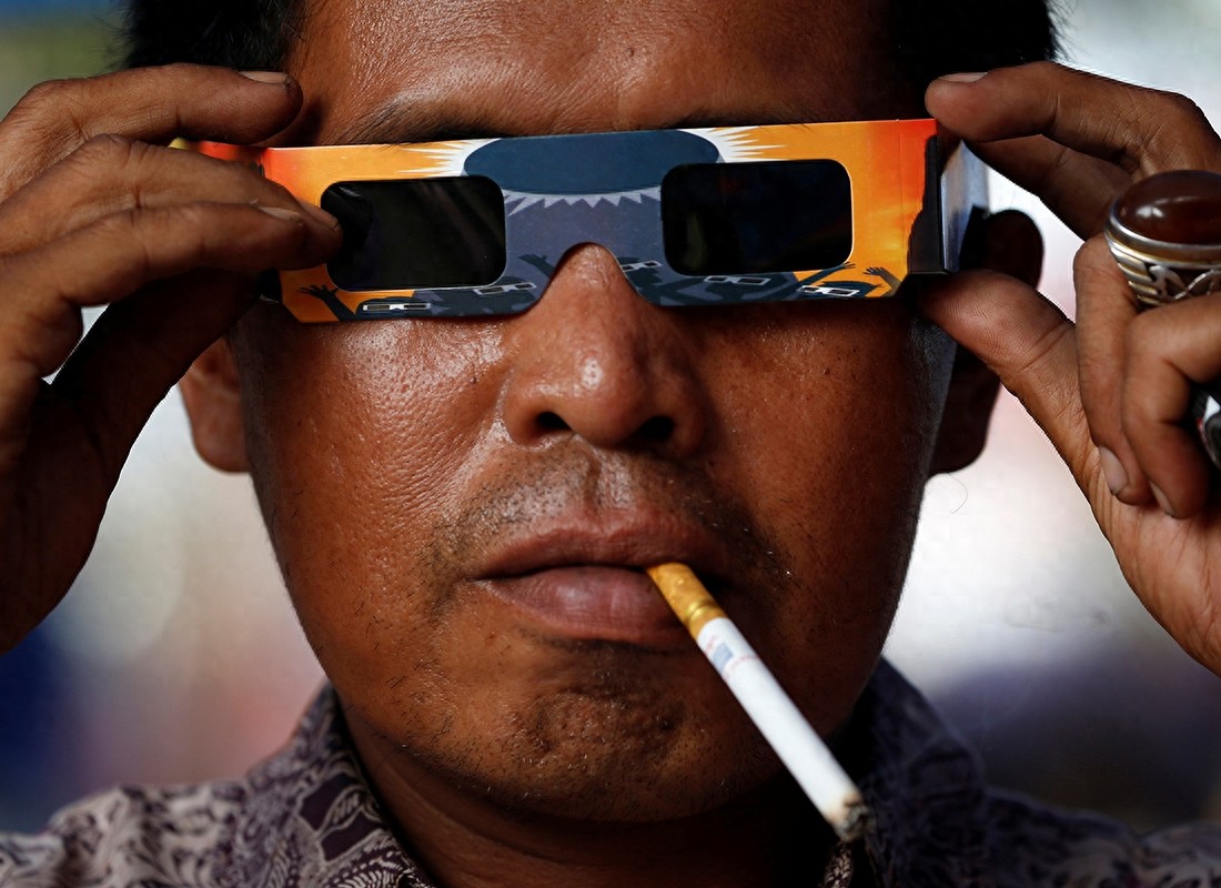 一组图看世界各地日偏食,罕见的奇景,你在的地方出现了吗?