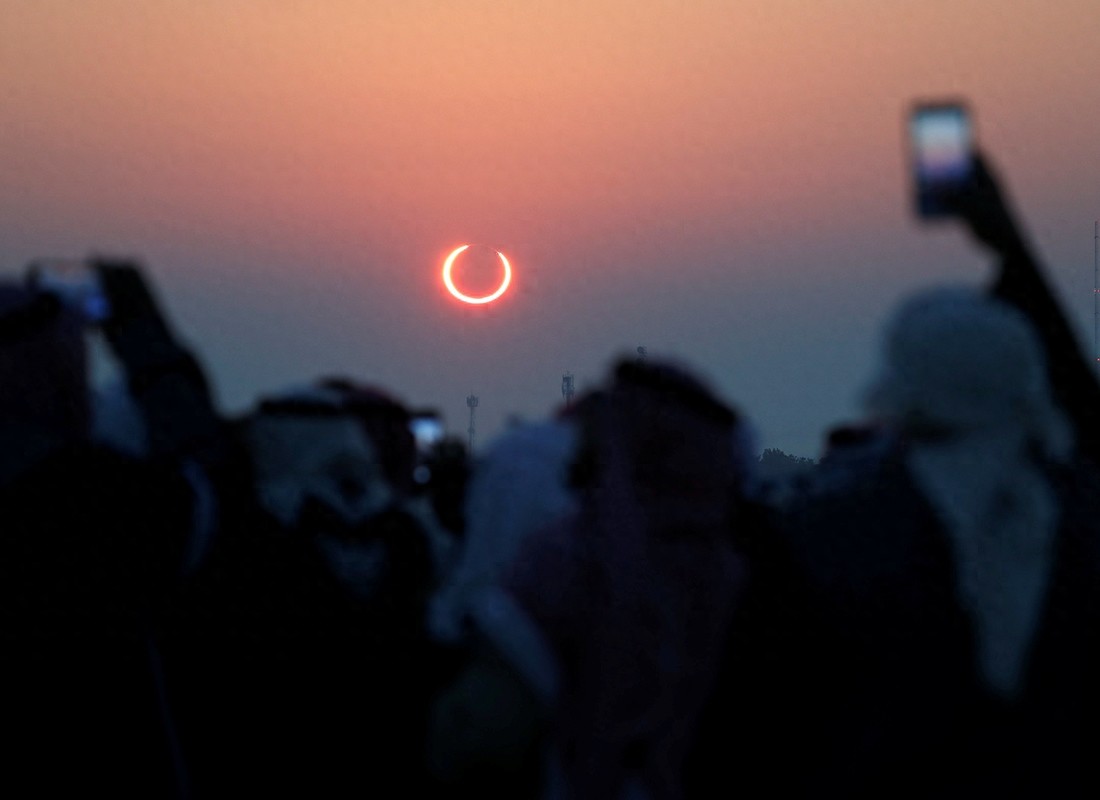 一组图看世界各地日偏食,罕见的奇景,你在的地方出现了吗?