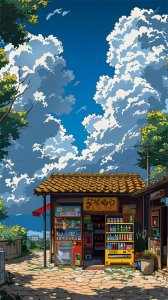 ​治愈系漫画｜云边有个小卖部｜高清壁纸