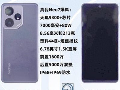 ​真我Neo7 SE震撼登场：天玑8400-Ultra处理器强