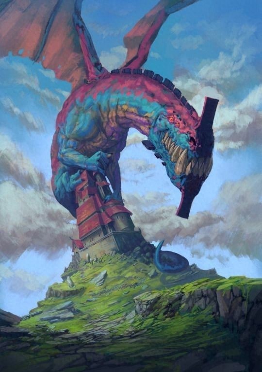 欣赏丨这波啊，这波是巨龙撞击。西方龙原画欣赏，霸气十足