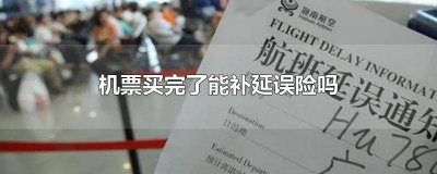 买了机票以后可以补买延误险吗 买完机票还能补延误险吗知乎文章