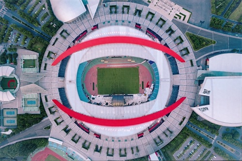 航拍南京奥体中心，亚洲最高级别体育馆，耗资近22亿
